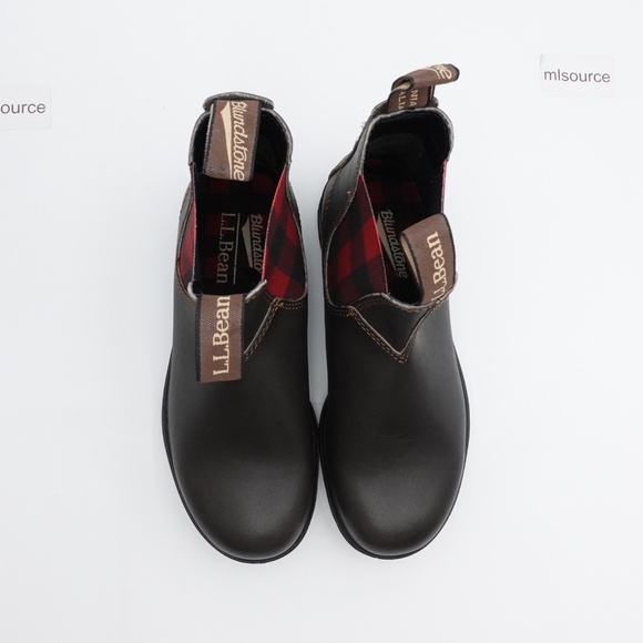 NEW Men's Blundstone x LL Bean 2308 Chelsea Boots Brown/Red - Picture 3 of 10